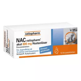 NAC-ratiopharm akut 600 mg šumeće tablete za iskašljavanje protiv kašlja, 10 kom