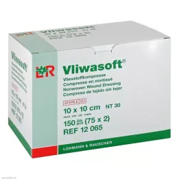VLIWASOFT Komprese od netkanog tekstila 10x10 cm sterilne 4l., 150 kom