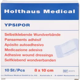 WUNDVERBAND Ypsipor sterilni 7,5x10 cm, 10 kom