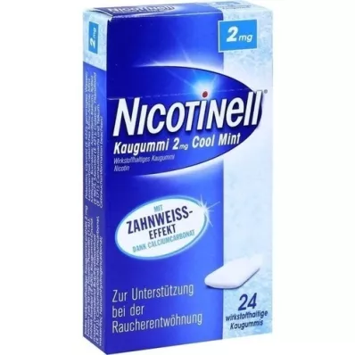 NICOTINELL žvakaće gume hladna metvica 2 mg, 24 sata