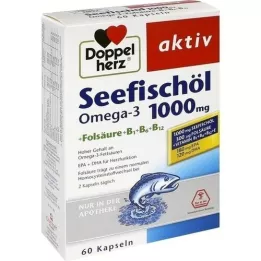 DOPPELHERZ Seefish Oil Omega-3 1.000 mg+fols.kaps., 60 ST