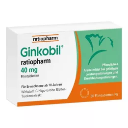 GINKOBIL-ratiopharm 40 mg filmom obložene tablete, 60 kom