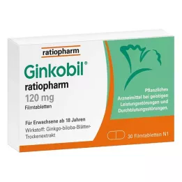 GINKOBIL-ratiopharm 120 mg filmom obložene tablete, 30 kom