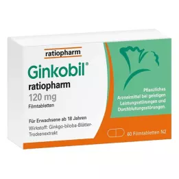 GINKOBIL-ratiopharm 120 mg filmom obložene tablete, 60 kom