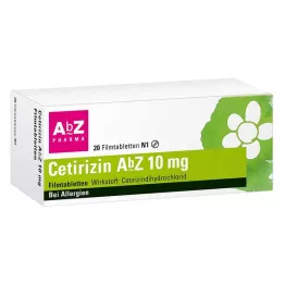 CETIRIZIN AbZ 10 mg filmom obložene tablete, 20 kom