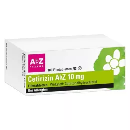 CETIRIZIN AbZ 10 mg filmom obložene tablete, 100 kom