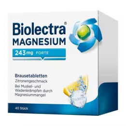 BIOLECTRA Magnezij 243 mg forte Lemon Br.-Tabl., 40 kom
