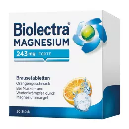 BIOLECTRA Magnezij 243 mg forte Orange šumeće tablete, 20 kom