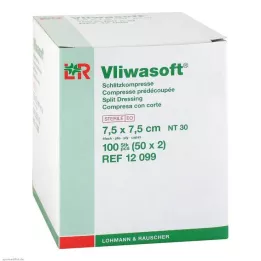 VLIWASOFT Prorezne komprese 7,5x7,5 cm sterilne 4l., 50X2 kom