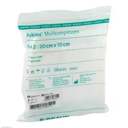 ASKINA Komprese od gaze 10x20 cm sterilne, 5X2 kom