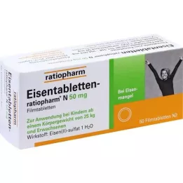 Željezne tablete-ratiopharm n 50 mg tablete presvučenih filmskim tabletama, 50 sati