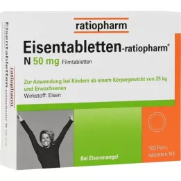 Željezne tablete-ratiopharm n 50 mg tablete presvučenih filmskim tabletama, 100 ST