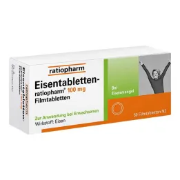 Željezo tablete ratiopharm® 100 mg filmom obložene tablete, 50 kom
