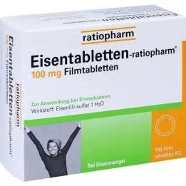 Željezna tabletaratiopharm 100 mg tablete presvučenih filmom, 100 ST