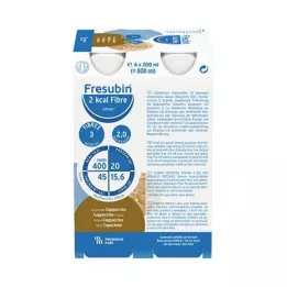 FRESUBIN Vlakna od 2 kcal DRINK Boca za piće za cappuccino, 4X200 ml
