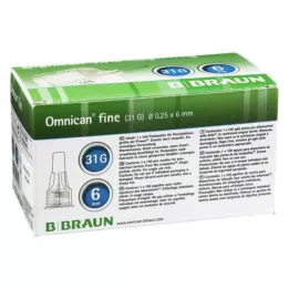 OMNICAN fine Pen kanila 31 G 0,25x6 mm, 100 kom