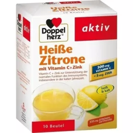 DOPPELHERZ Hot lemon vitamin C+zinc granulate, 10 pcs