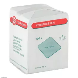 MULLKOMPRESSEN 10x10 cm nesterilni 8-slojni, 100 kom
