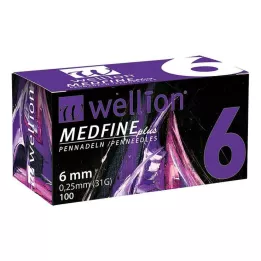WELLION MEDFINE plus pen igle 6 mm, 100 kom