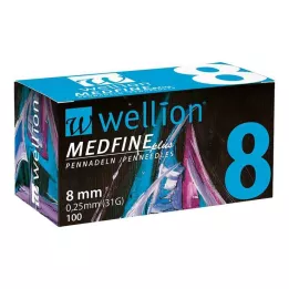 WELLION MEDFINE plus pen igle 8 mm, 100 kom