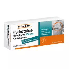 HYDROTALCIT-Ratiopharm 500 mg tableta žvakanja, 50 sati