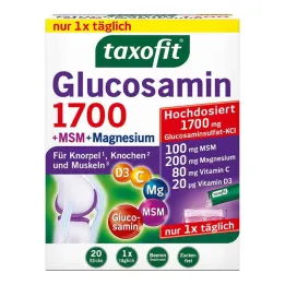 Taxofit glukozamin 1700 + MSM + magnezijevi štapići, 20 x 4 g