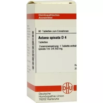 ACTAEA SPICATA D 4 tablete, 80 kom
