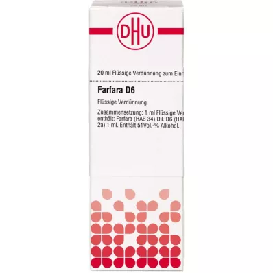 FARFARA D 6 Razrjeđenje, 20 ml FARFARA D 6 Razrjeđenje, 20 ml