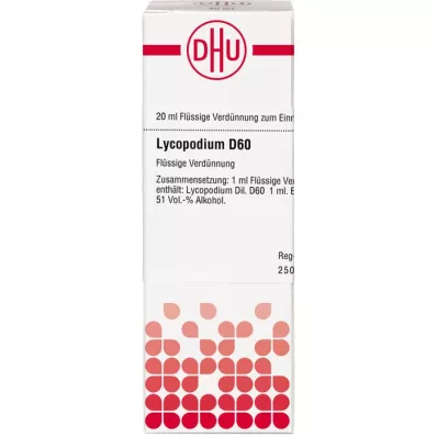 LYCOPODIUM D 60 Razrjeđenje, 20 ml
