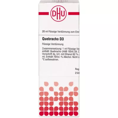 QUEBRACHO D 3 Razrjeđenje, 20 ml QUEBRACHO D 3 Razrjeđenje, 20 ml