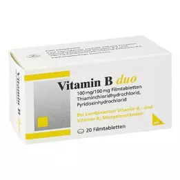 VITAMIN B DUO tablete s prekrivenim filmom, 20 ST