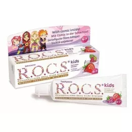ROCS Dječja pasta za zube malina+jagoda, 45 g