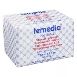 VLIESKOMPRESSEN 7,5x7,5 cm nesterilni 4-slojni, 100 kom