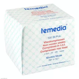 VLIESKOMPRESSEN 10x10 cm nesterilni 4-slojni, 100 kom