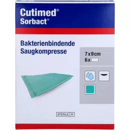 CUTIMED Sorbact upijajuće komprese 7x9 cm, 6 kom