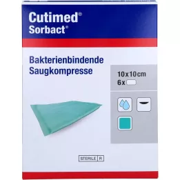 CUTIMED Sorbact upijajuće komprese 10x10 cm, 6 kom