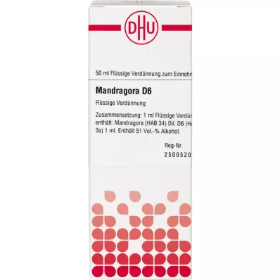 MANDRAGORA D 6 Razrjeđenje, 50 mL MANDRAGORA D 6 Razrjeđenje, 50 mL