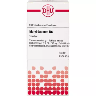 MOLYBDAENUM D 6 tablete, 200 ST MOLYBDAENUM D 6 tablete, 200 ST