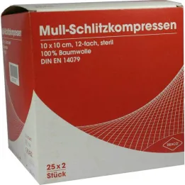 Komprese od prorezane gaze 10x10, 25x2 kom