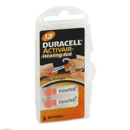 Baterije za slušne aparate Duracell 13, 6 kom