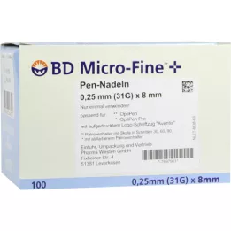BD MICRO-FINE+ 8 olovke igle 0,25x8 mm, 100 ST