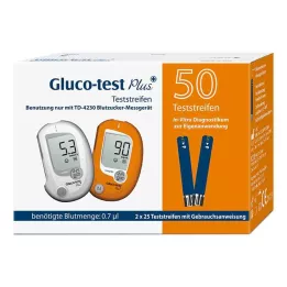 GLUCO TEST Plus trake za mjerenje glukoze u krvi, 50 kom
