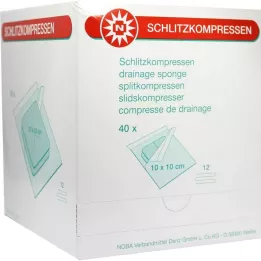 SCHLITZKOMPRESSEN 10x10 cm sterilni 12-struki, 40X2 kom