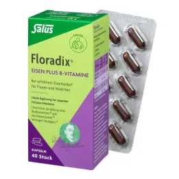 FLORADIX Željezo plus vitamini B kapsule, 40 kom