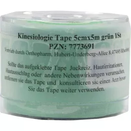 KINESIOLOGIE Vrpca 5 cmx5 m zelena, 1 ST