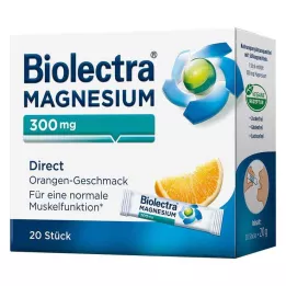 BIOLECTRA Magnezij 300 mg Direct Orange Sticks, 20 kom