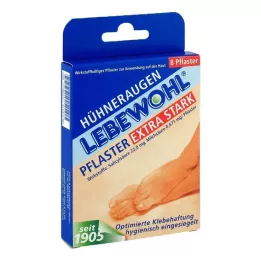 LEBEWOHL Flaster za kukuruz ekstra jak, 8 kom
