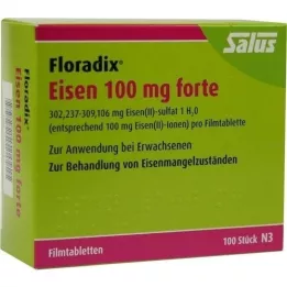 FLORADIX Željezo od 100 mg Forte Film -Okrivene tablete, 100 ST