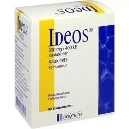 IDEOS 500 mg/400, tj. Tablete za žvakanje, 90 ST