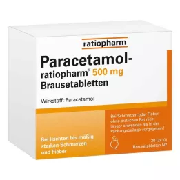 PARACETAMOL-ratiopharm 500 mg šumeće tablete, 20 kom